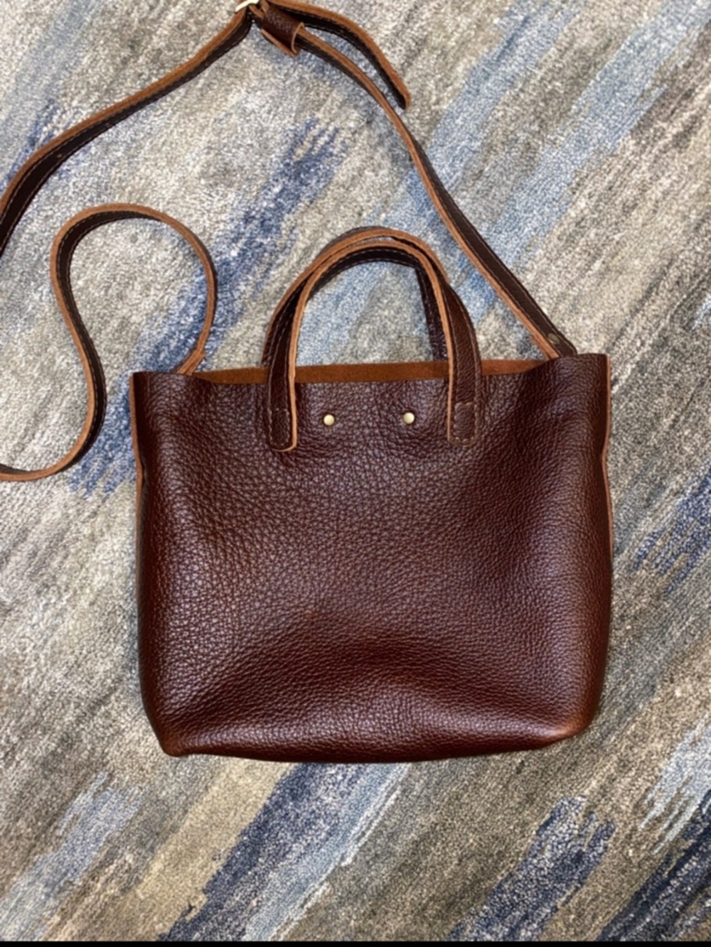 NWOT Portland leather mini crossbody tote bag